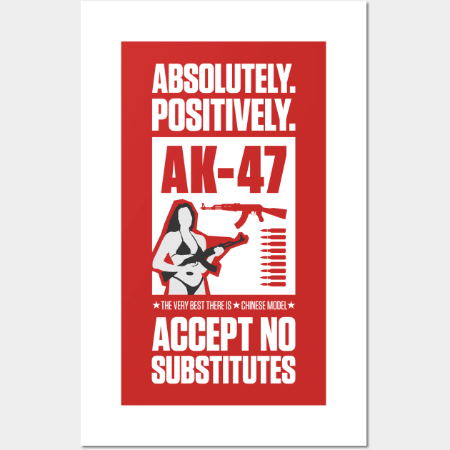 AK-47 Jackie Brown reference (white version) Wall Art by andrew_kelly_uk@yahoo.co.uk